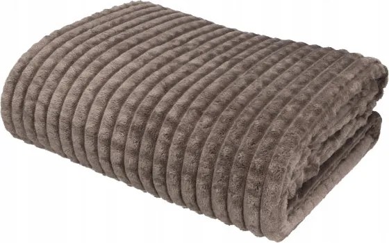 Koc Kostka 130x170cm Grafitowy Miękki Ciepły Wytłaczany do Domu na łóżko