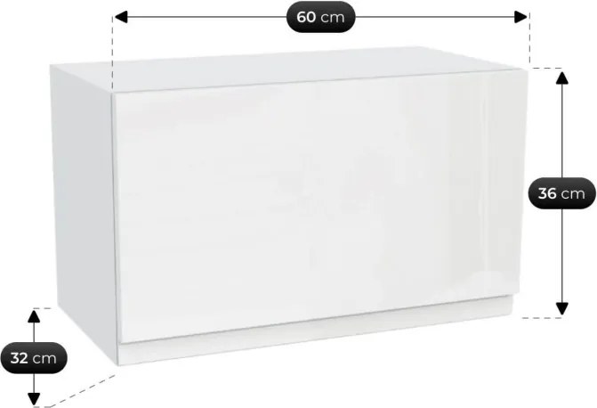 Zestaw Mebli Kuchennych MODERN 200 cm Biały Połysk Nowoczesny