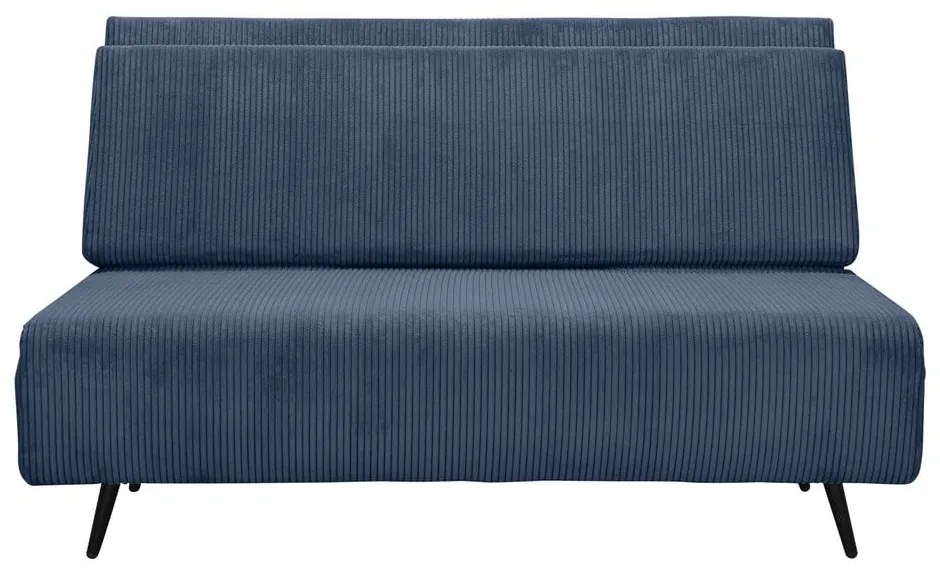 Niebieska sztruksowa rozkładana sofa 140 cm Mallory – Støraa