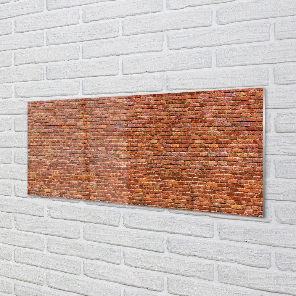 Szklany Panel Cegła mur vintage