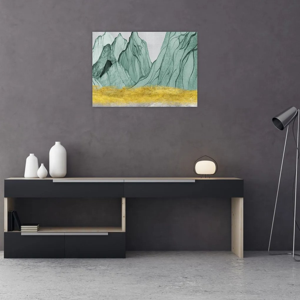 Obraz - Emerald Mountains N⁰1 (70x50 cm)
