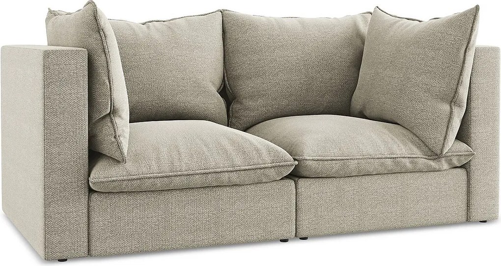Modułowa sofa 2-osobowa - z tkaniny bouclé - kreci - MANAO