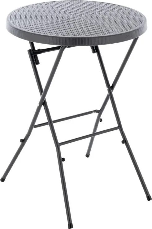 Składany wysoki stolik - szary 110 cm