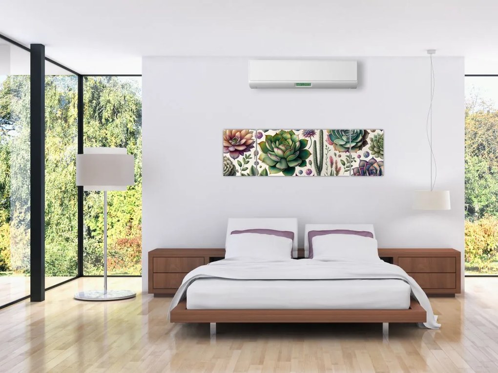 Obraz - Sukulenty (170x50 cm)
