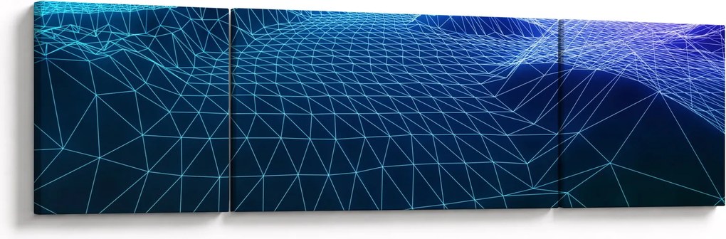Obraz - Góry w modelu komputerowym (170x50 cm)