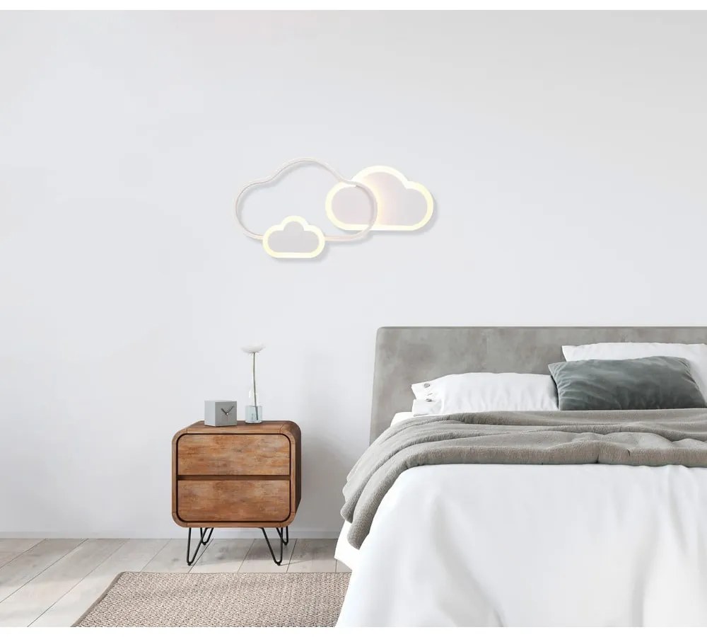 Biała lampa dziecięca 52x25 cm Cloudy – Trio