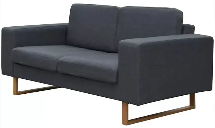 Ciemnoszara 2-osobowa sofa - Drofas