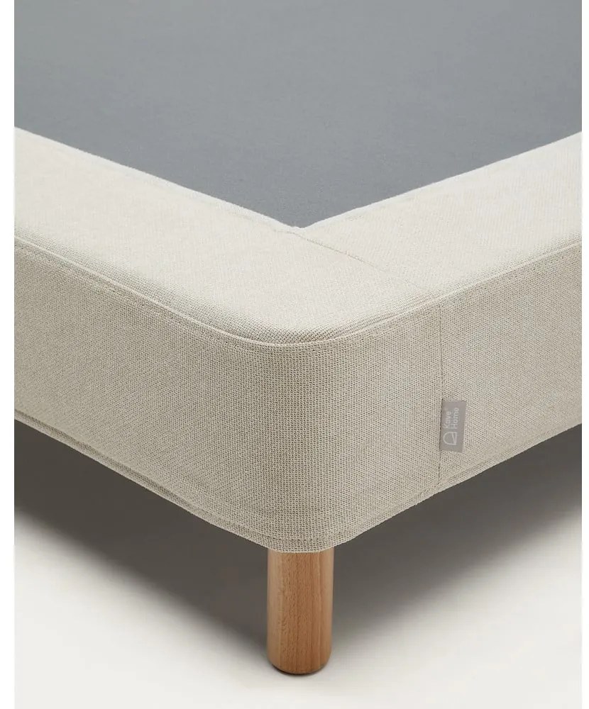 Beżowe tapicerowane łóżko dwuosobowe 180x200 cm Ofelia – Kave Home