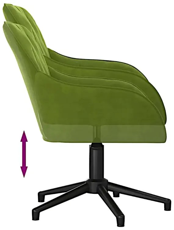 Jasnozielone obrotowe krzesło welurowe do biurka M2-E24