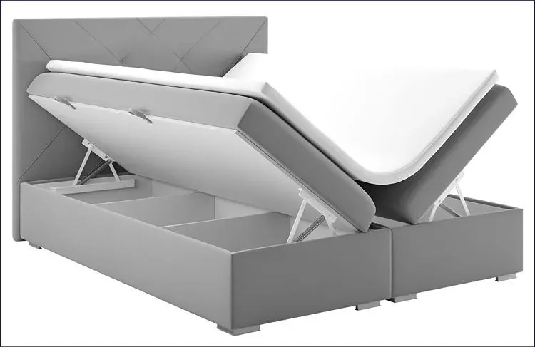 Podwójne łóżko boxspring Sempre 160x200 - 32 kolory