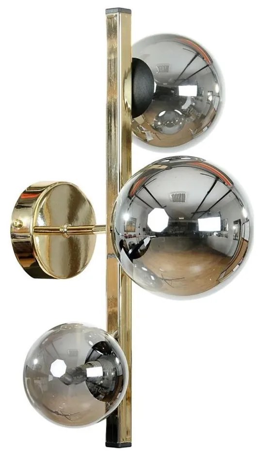 Zuma Line 1215 - Kinkiet SERENITY 3xG9/8W/230V złoty/przydymiona czerń