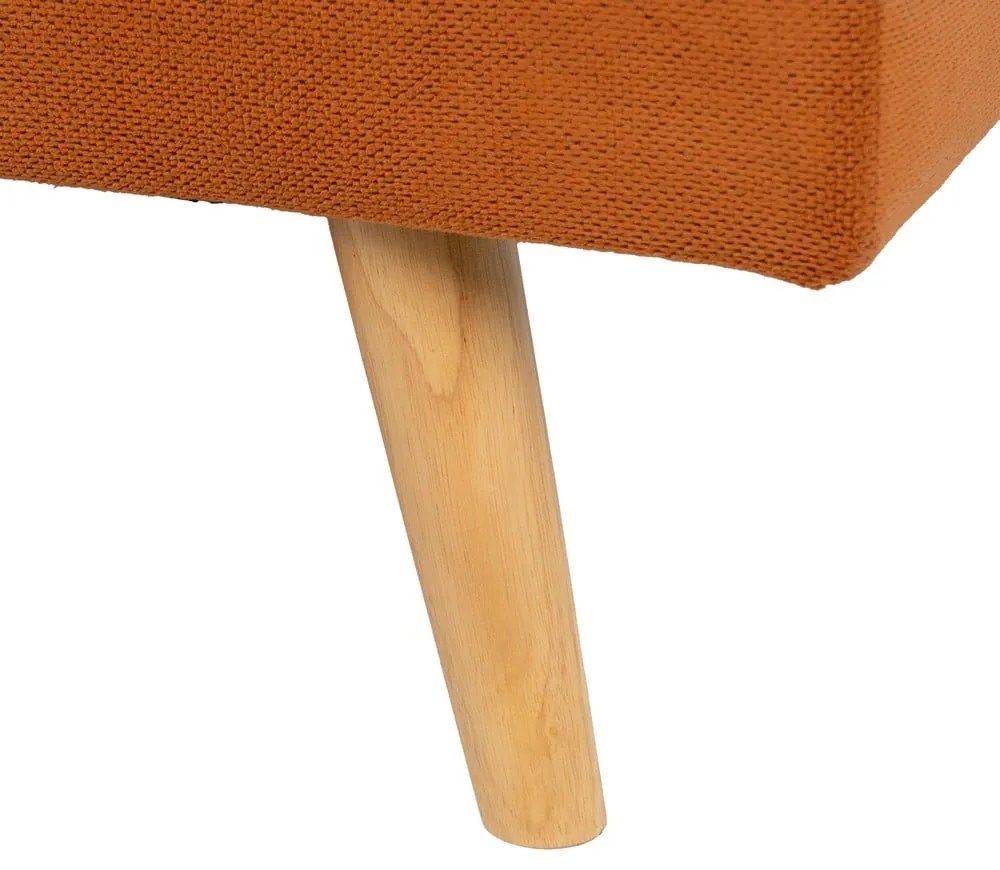 Ceglasta rozkładana sofa z tkaniny szenilowej 175 cm – Ixia