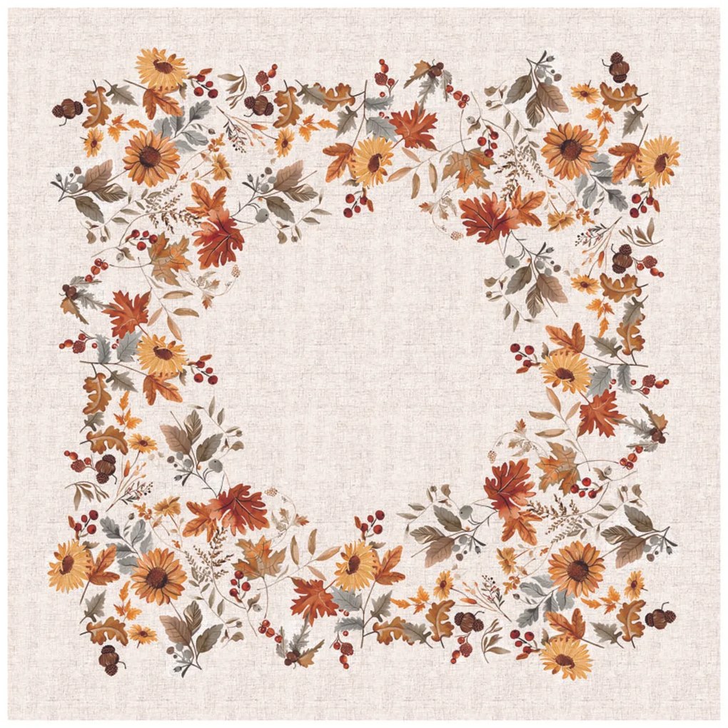 Serwetki Jesienne kwiaty, 35 x 45 cm, zestaw 4sztuki