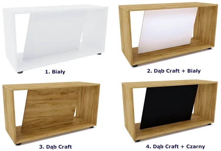 Skandynawski stolik kawowy dąb craft + biały - Allon 3X