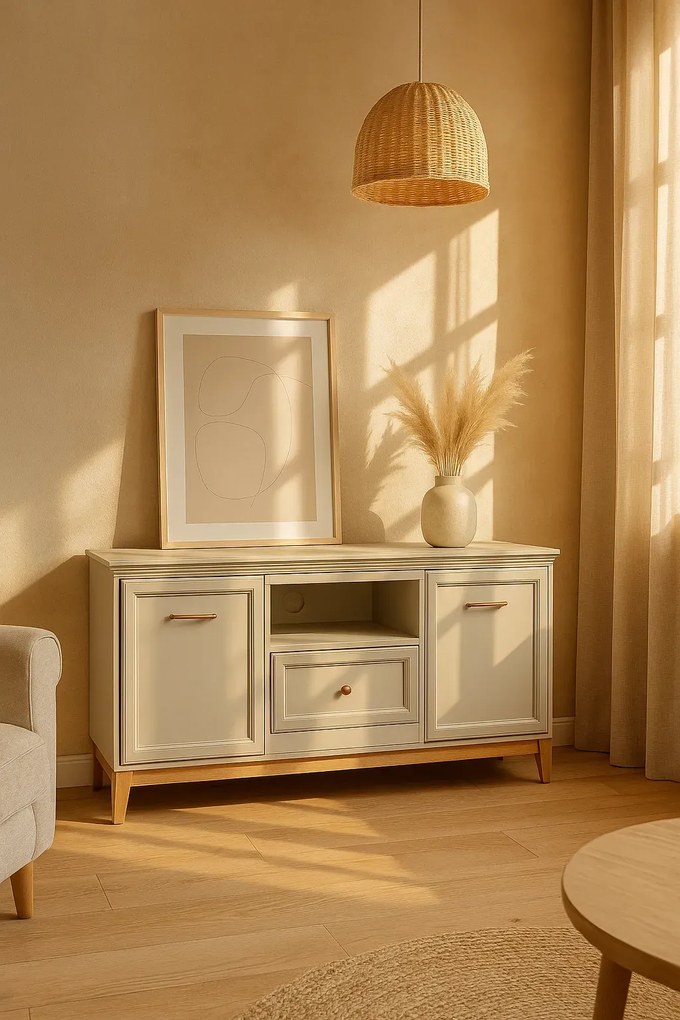 Kaszmirowa skandynawska szafka RTV A4-C78