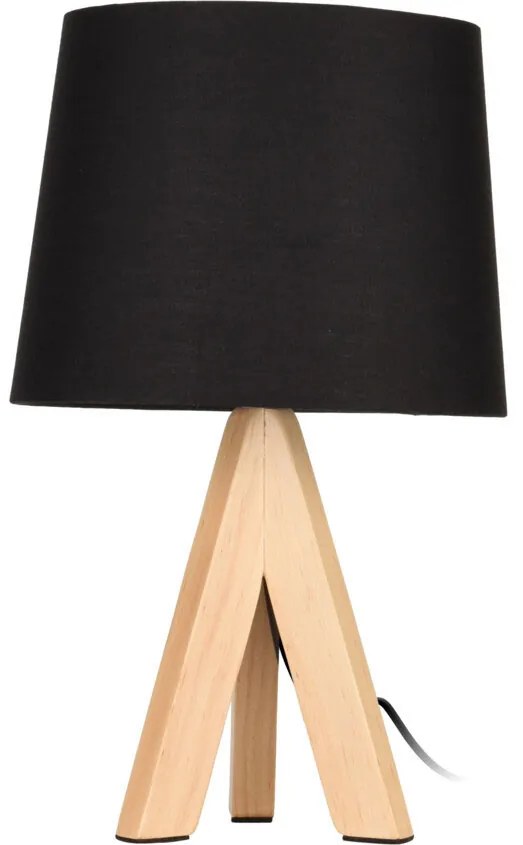 Lampa stojąca na drewnianych nogach, wys. 29 cm