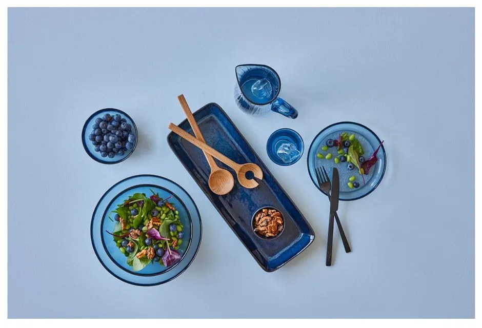 Taca do serwowania ceramiczna 14x38 cm Gastro Dark Blue/Black – Bitz