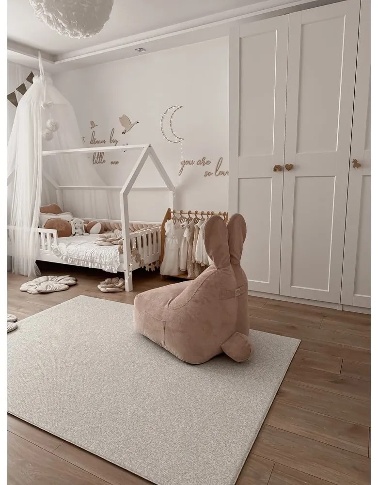 Jasnoróżowy dziecięcy worek do siedzenia Funny Bunny – The Brooklyn Kids