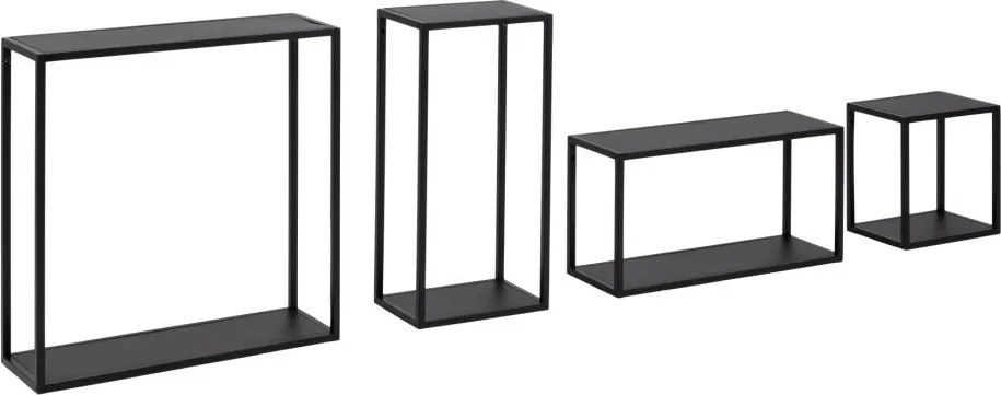 Zestaw 4 metalowych półek wiszących Geelong