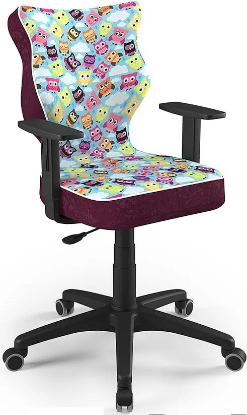 Krzesło młodzieżowe do biurka Duo Black rozmiar 6 (159-188 cm) wzory