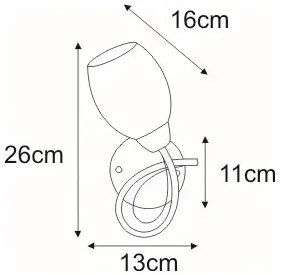 Klasyczny kinkiet ze zdobionym kloszem - S977 N8-B99