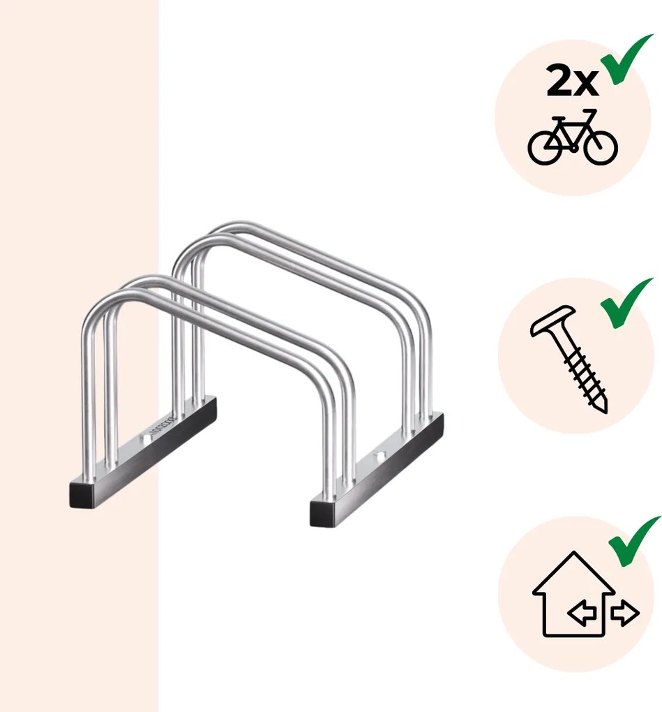 Stojak na 2 rowery BIKE, 50x32x27cm, srebrna Monzana