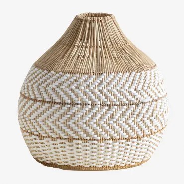 Lampa Z Abażurem Z Plecionego Rattanu Llaury Ø40 Cm - Sklum