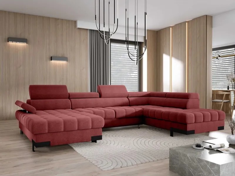 Narożnik SELVA XL Prawostronny z funkcją spania i pojemnikiem AUSTIN 08 WERSAL