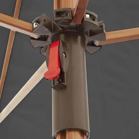 Gastro Magic Junior 240x240 Alu Wood z falbanką - parasol ogrodowy