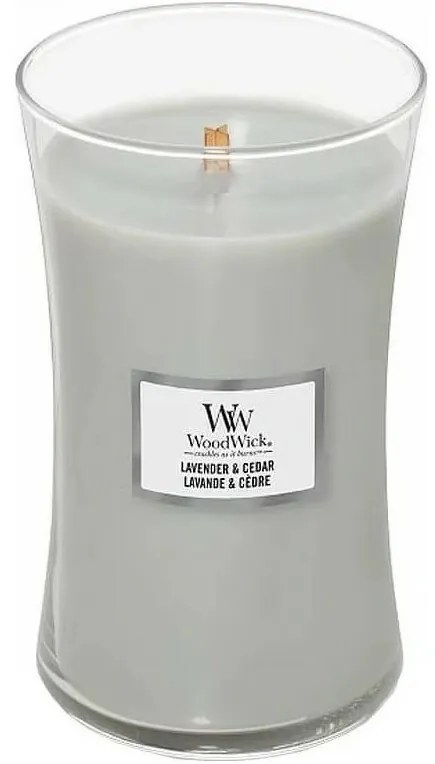 WoodWick Świeca zapachowa w dużym wazonie Lavender&amp; Cedar, 609 g