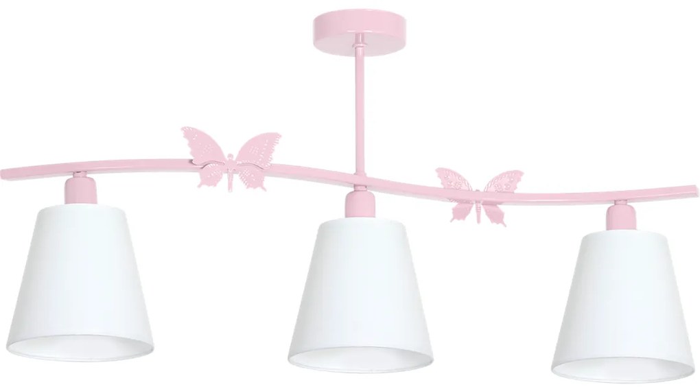 Żyrandol ALICE PINK 3xE14 na listwie