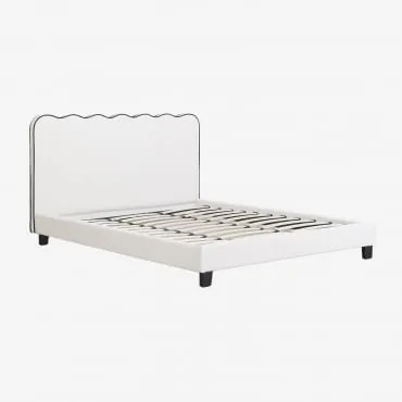 Tapicerowane Łóżko Zivon Tkaniny Czarny & 180 X 200 Cm - Sklum