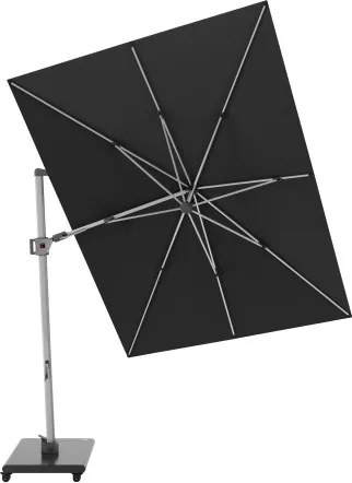 HYPERION 330 x 240 PRESTIGE - luksusowy huśtawkowy parasol ogrodowy z bocznym drążkiem : Kolor parasola - Czarny