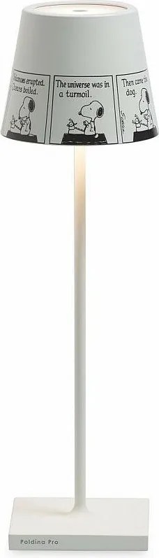 Lampa stołowa Poldina Pro Peanuts - akumulatorowa i ściemnialna taśma o czasie pracy do 12 godzin. Do użytku na zewnątrz, stopień ochrony IP65.