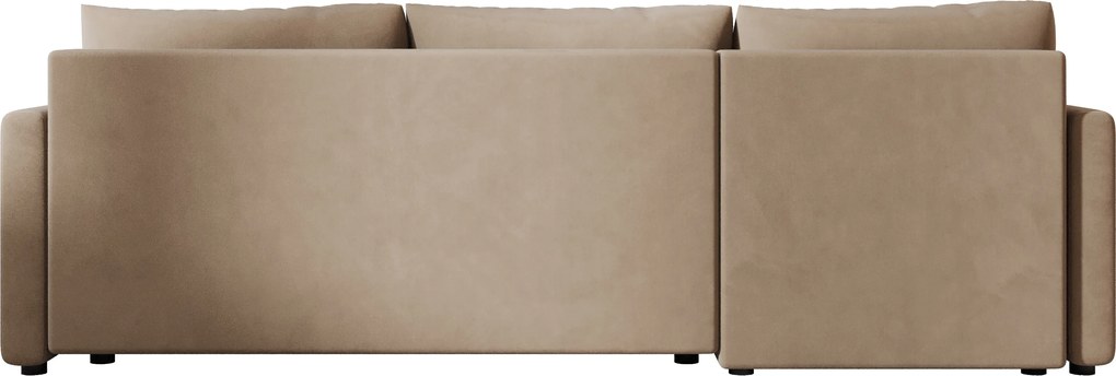 Rozkładana narożna sofa VENORIA 220x143 cm, beżowa, uniwersalna + 2 poduszki GRATIS