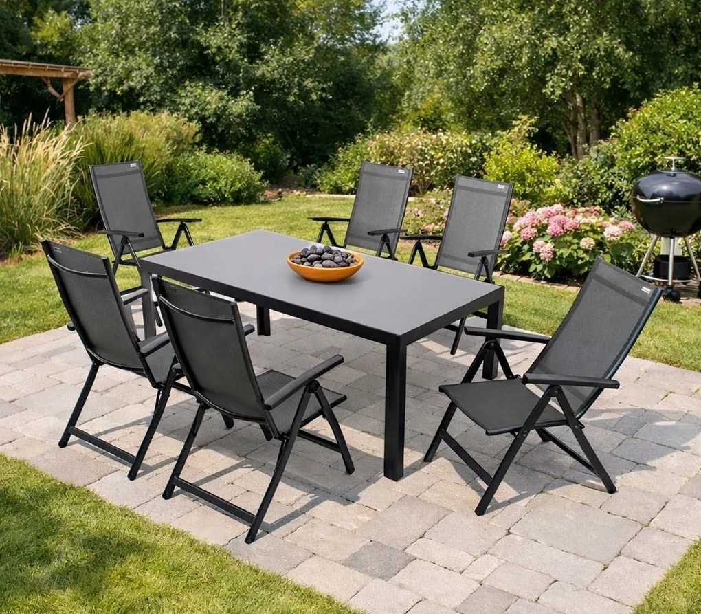 Doppler LUNA ACTIVE ogrodowy zestaw wypoczynkowy 6+1 szary