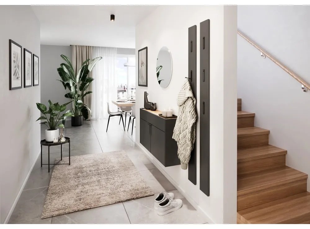 Antracytowa szafka 110x57x22 cm Ameca – Germania