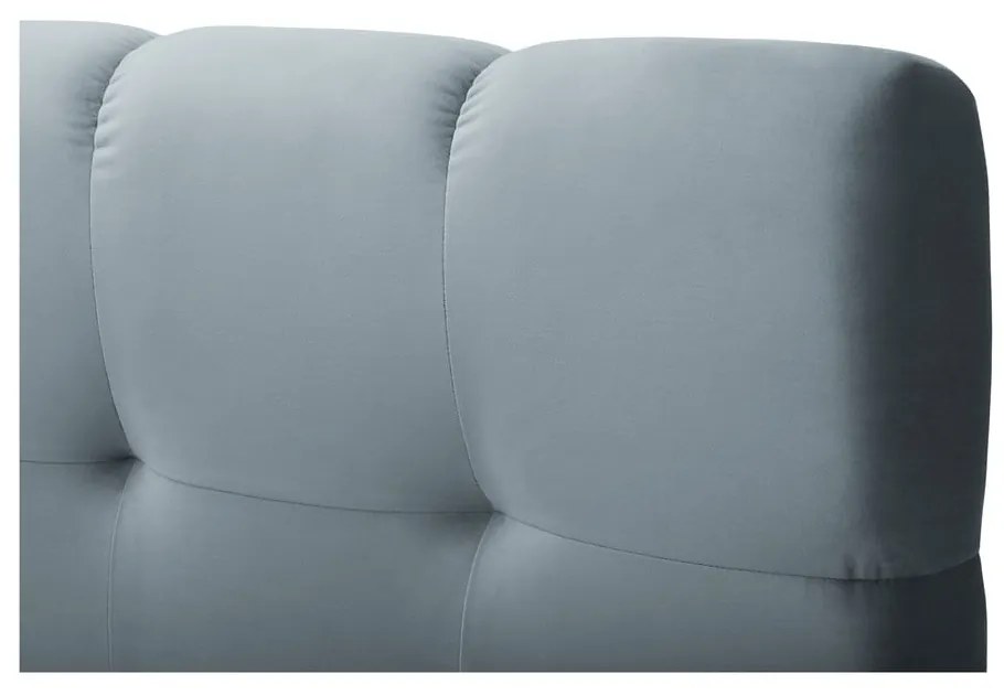 Jasnoniebieskie łóżko boxspring ze schowkiem 180x200 cm Bali – Cosmopolitan Design