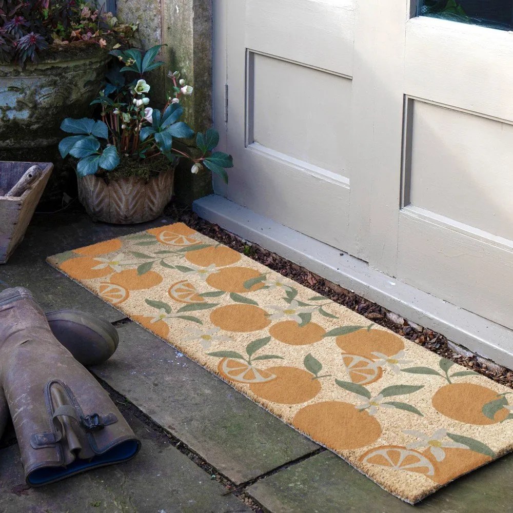 Wycieraczka z włókna kokosowego 40x120 cm Orange – Artsy Doormats