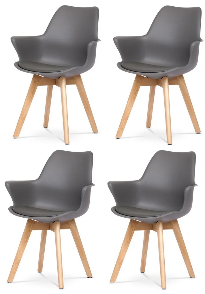 Zestaw krzeseł do jadalni CT-771 GREY, 4 szt.