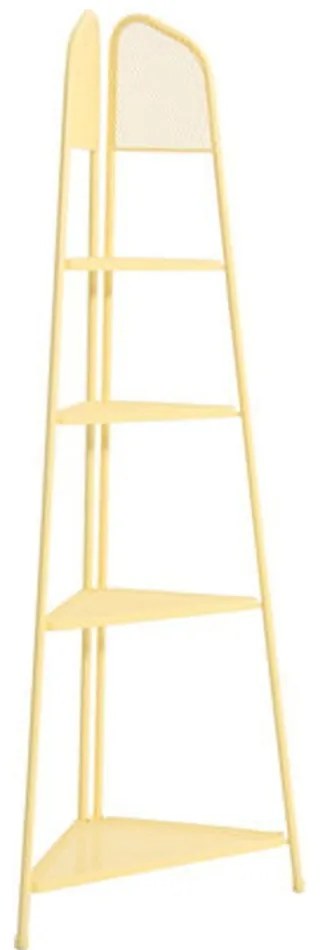 Żółta metalowa półka narożna na balkon Garden Pleasure MWH, wys. 180 cm
