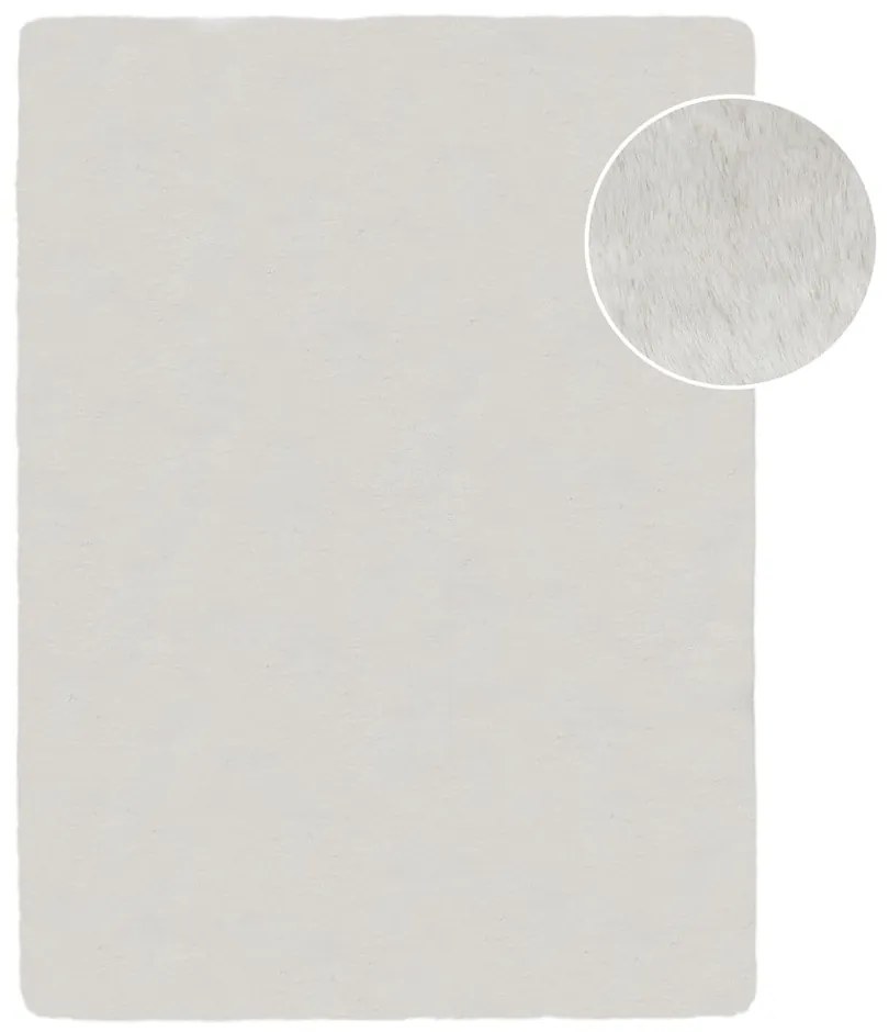 Biała syntetyczna skóra 200x290 cm Ivy Luxury Fur – Flair Rugs