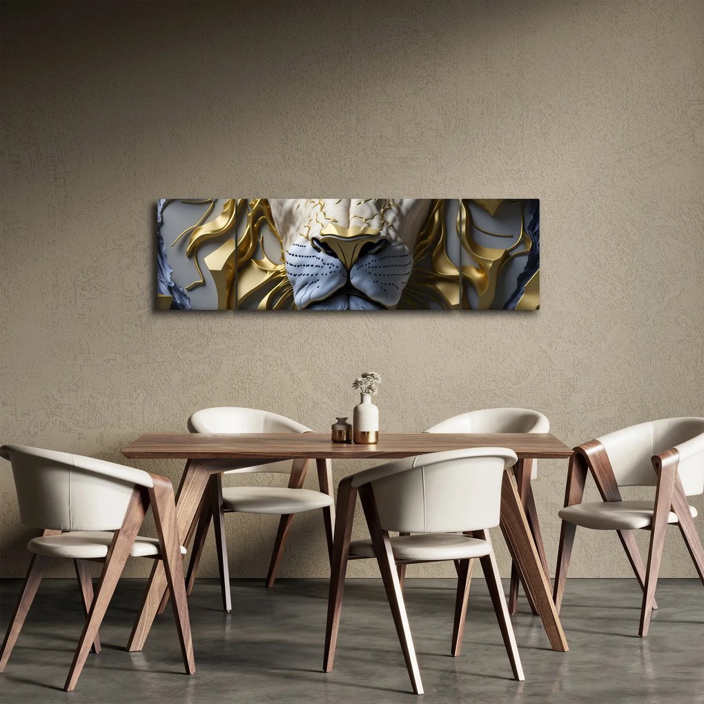 Obraz - Głowa Lwa (170x50 cm)