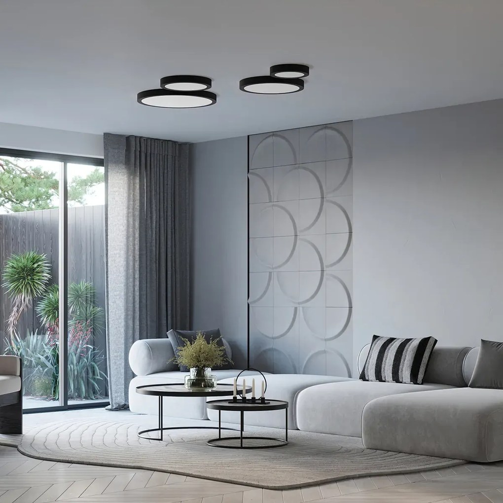 Plafon ONYX 60 czarny LED 3000K SOLLUX  LIGHTING