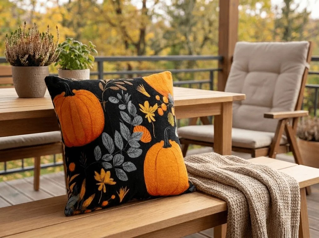 Mikropluszowa poszewka na poduszkę PUMPKINZA 45x45 cm, kolorowa