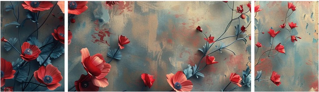 Obraz - Wilcze maki (170x50 cm)