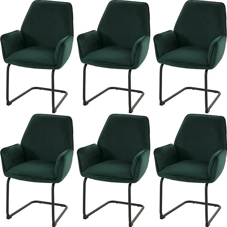 Krzesło wspornikowe MCW-G67 (zestaw 6 sztuk),  Zielony