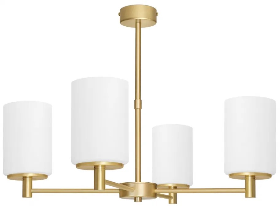 Nowoczesny żyrandol z białymi kloszami KR-S4AU