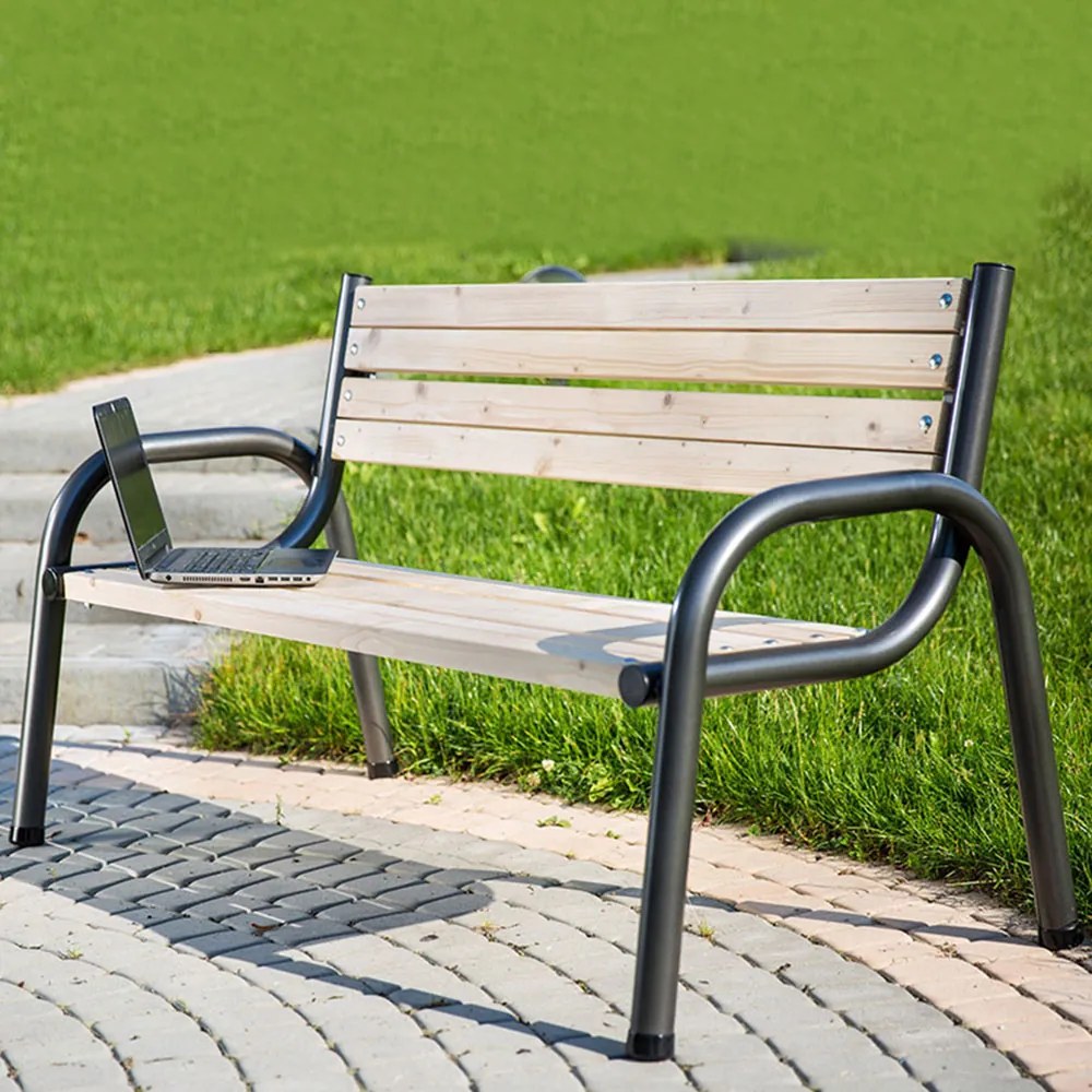 Ławka ogrodowa z oparciem 150 x 74 x 86 cm Park PATIO