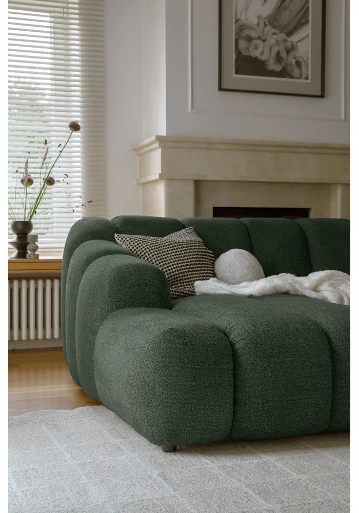 Ciemnozielony narożnik (lewostronny/z szezlongiem) Shell – Miuform